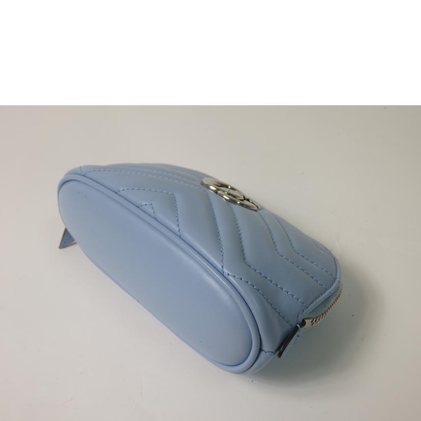 GUCCI グッチ/GGマーモントコスメティックケース/水色/625544//0416/Aランク/84