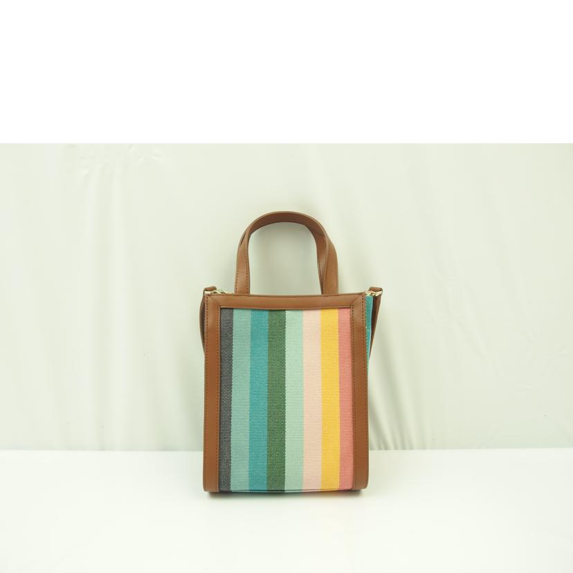 Paul Smith ポールスミス/ポールスミス アーティストストライプキャンバス2wayショルダーバッグ/APW-520//SAランク/83