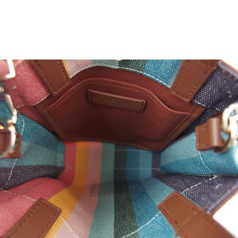 Paul Smith ポールスミス/ポールスミス アーティストストライプキャンバス2wayショルダーバッグ/APW-520//SAランク/83