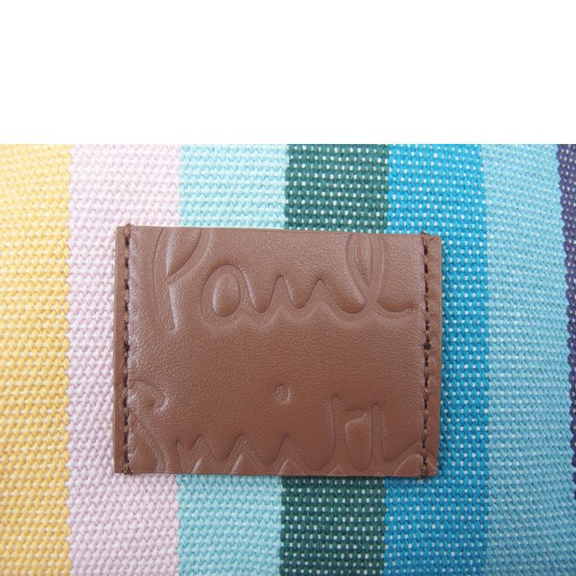 Paul Smith ポールスミス/ポールスミス アーティストストライプキャンバス2wayショルダーバッグ/APW-520//SAランク/83