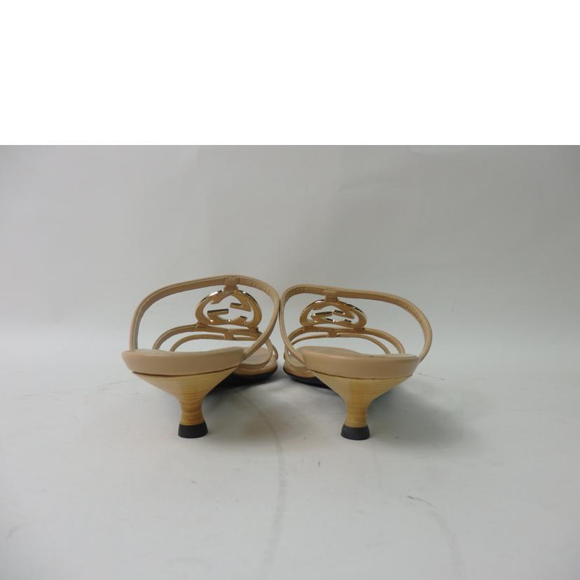 GUCCI グッチ/インターロッキングG/レザーサンダル/茶/#36(約23.0cm)/244331//ABランク/84