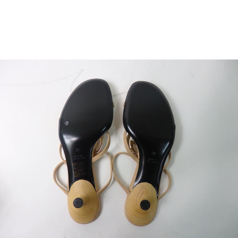 GUCCI グッチ/インターロッキングG/レザーサンダル/茶/#36(約23.0cm)/244331//ABランク/84