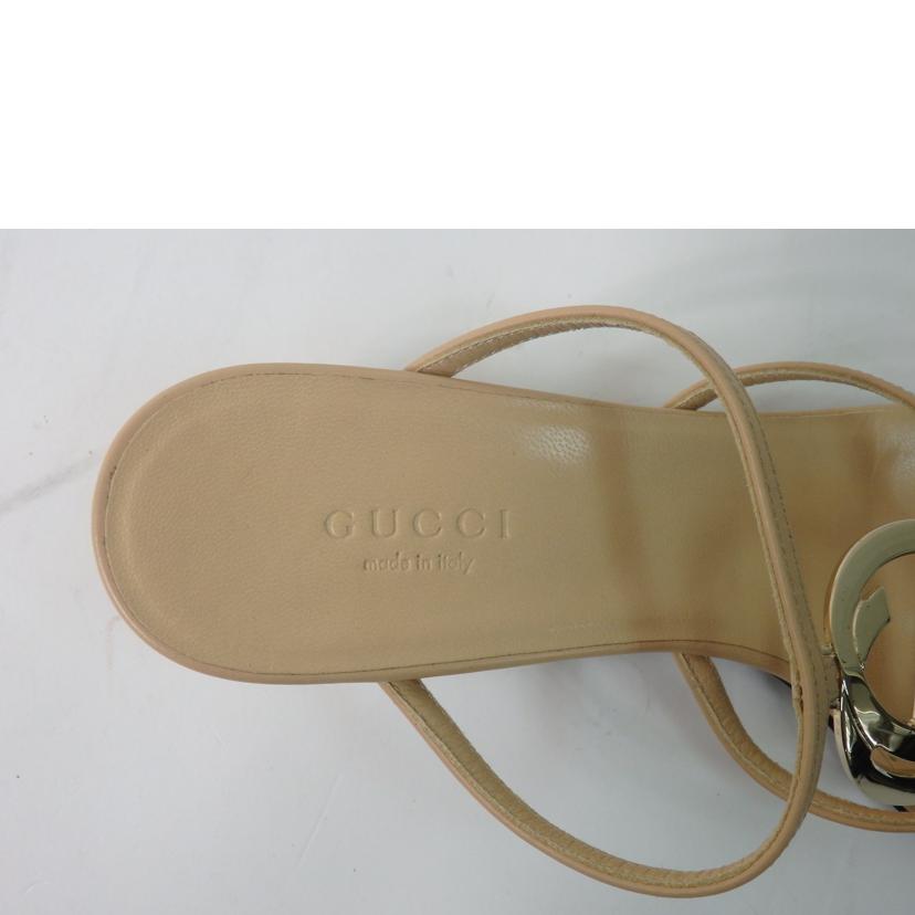 GUCCI グッチ/インターロッキングG/レザーサンダル/茶/#36(約23.0cm)/244331//ABランク/84
