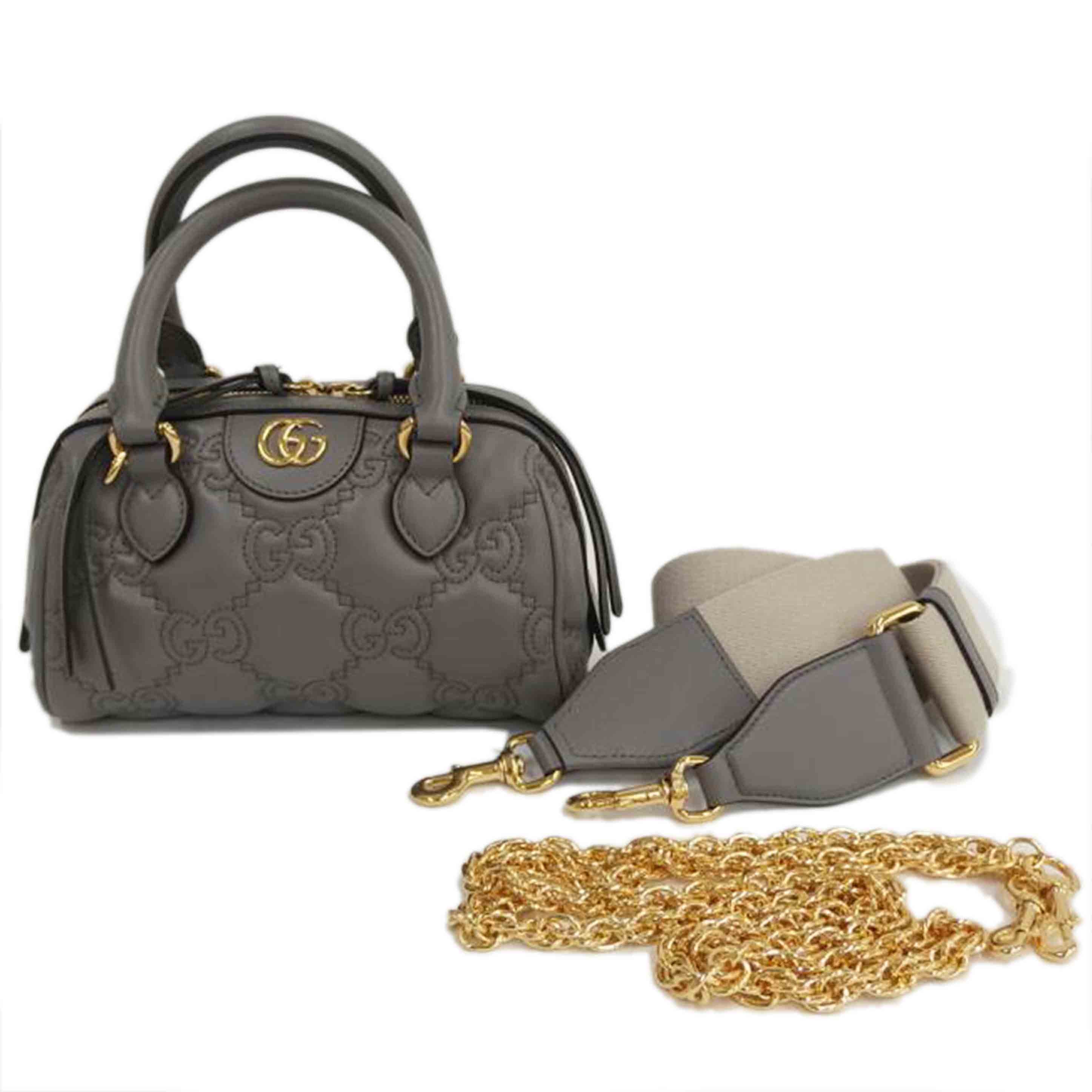 GUCCI グッチ/GGマトラッセミニ2WAY/グレー/702251//213***/Aランク/82