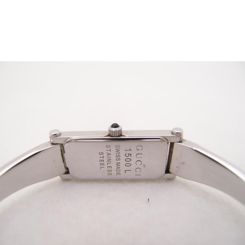 GUCCI グッチ 腕時計 レディース/バングルウォッチ/ブラック文字盤/クォーツ/1500L//050****/Bランク/69