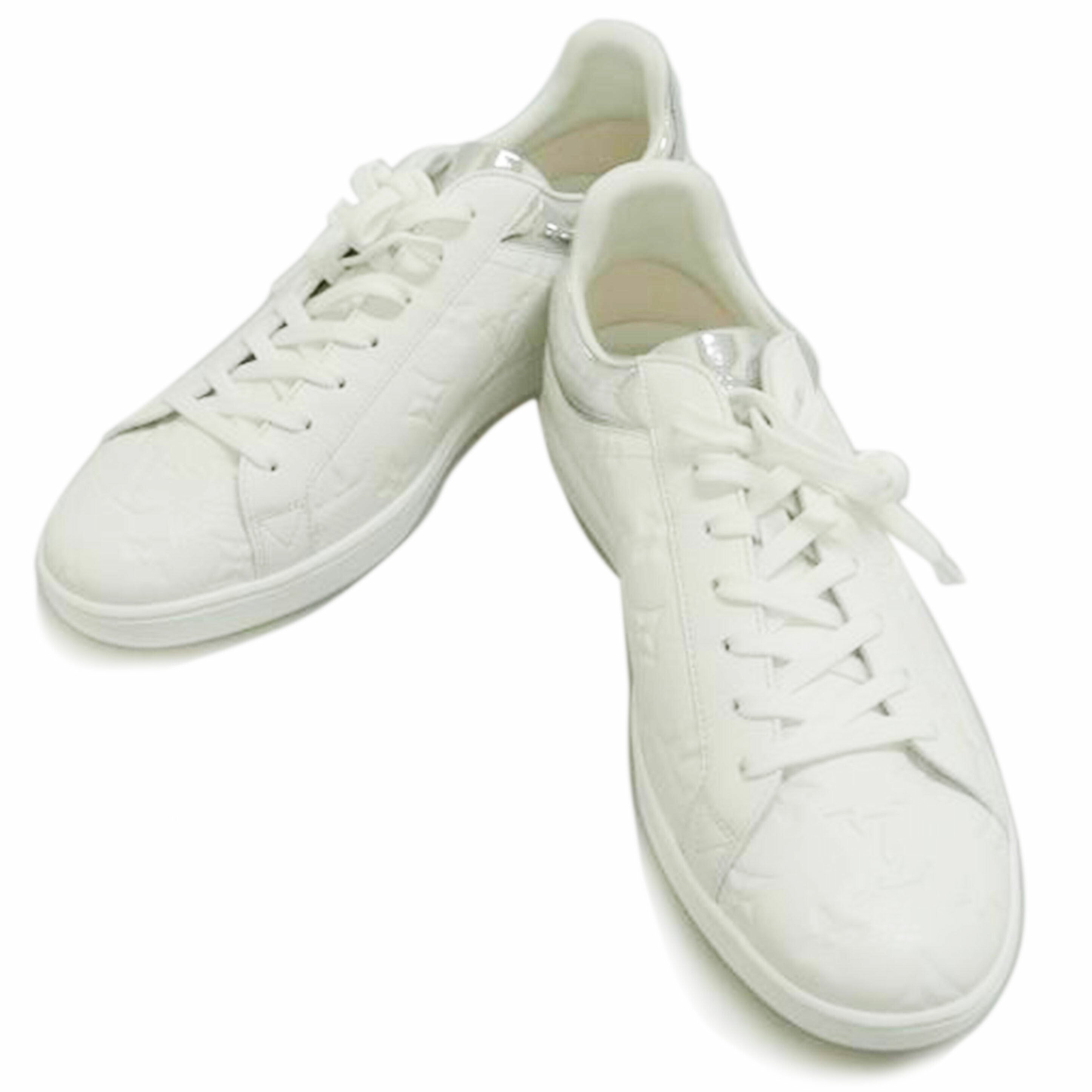 LV ルイヴィトン/レザースニーカー白銀/ルクセンブルクライン/MS0260//8 1/2/Sランク/87