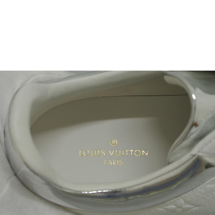 LV ルイヴィトン/レザースニーカー白銀/ルクセンブルクライン/MS0260//8 1/2/Sランク/87