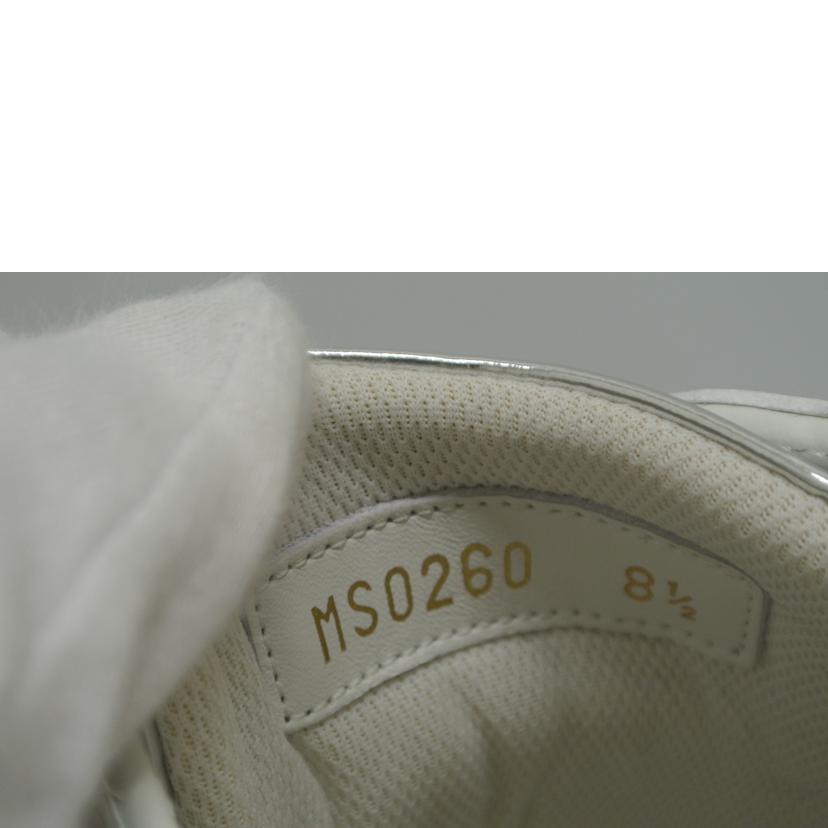 LV ルイヴィトン/レザースニーカー白銀/ルクセンブルクライン/MS0260//8 1/2/Sランク/87