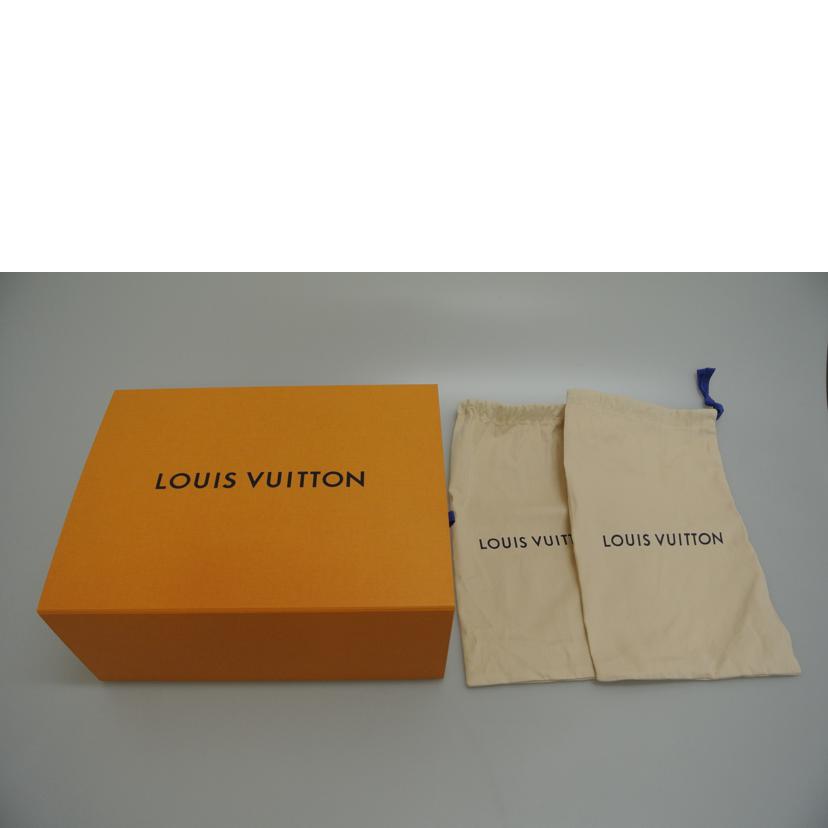 LV ルイヴィトン/レザースニーカー白銀/ルクセンブルクライン/MS0260//8 1/2/Sランク/87