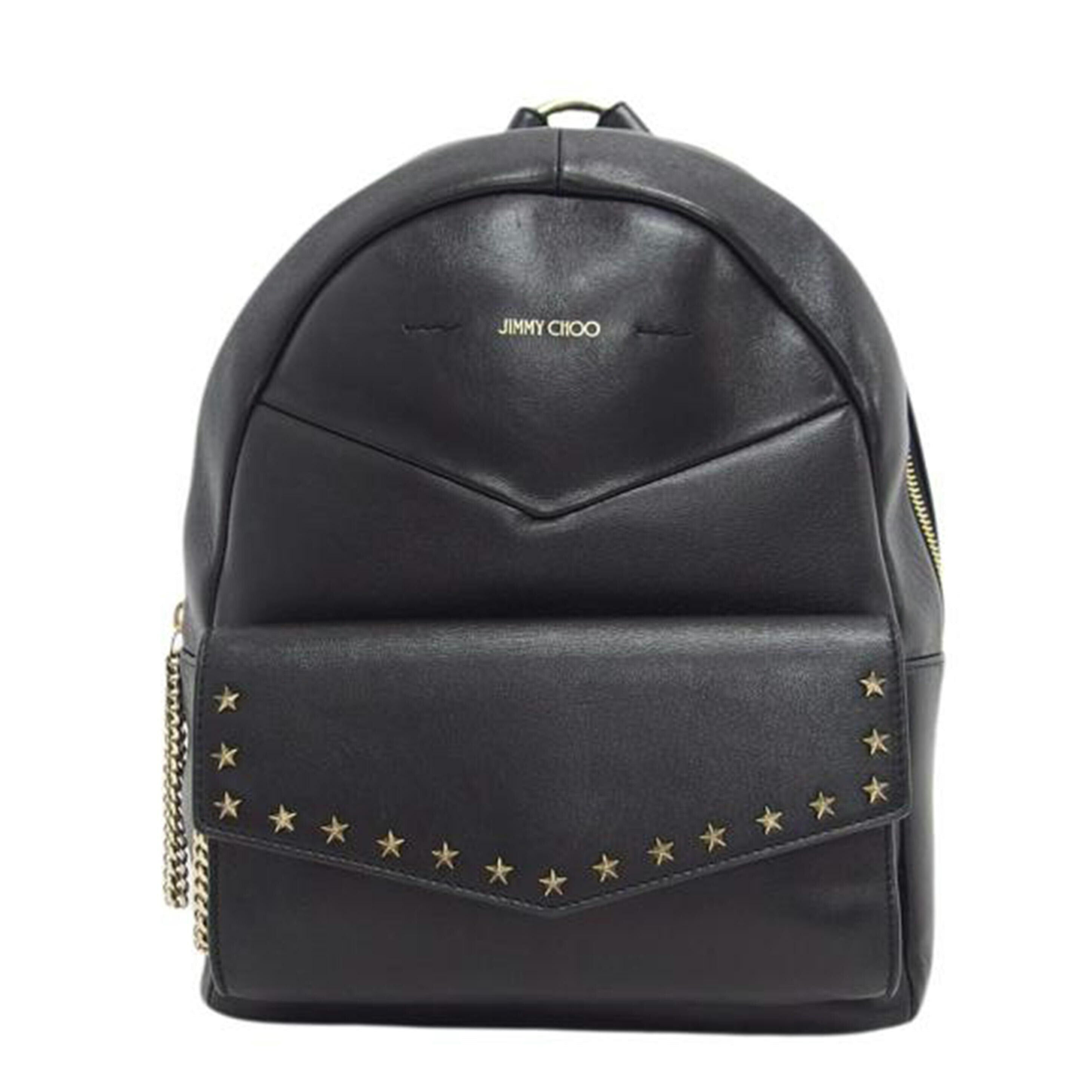 JIMMY CHOO ジミーチュウ/スタースタッズ/レザーミニリュック/ブラック//ABランク/04