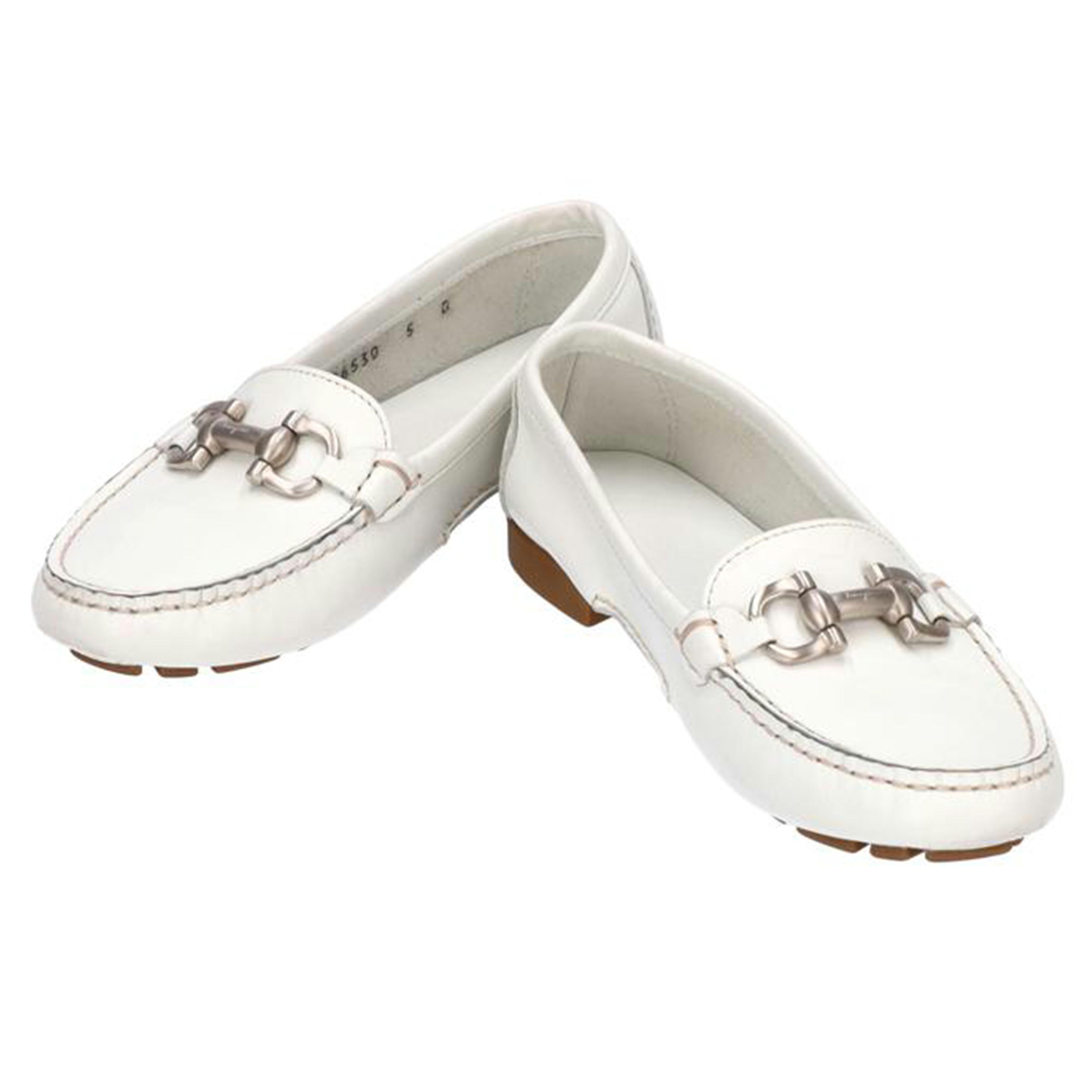 Ferragamo フェラガモ/フェラガモ スムースレザークラシックローファ/#5/ホワイト/SN26530//#5/ABランク/75