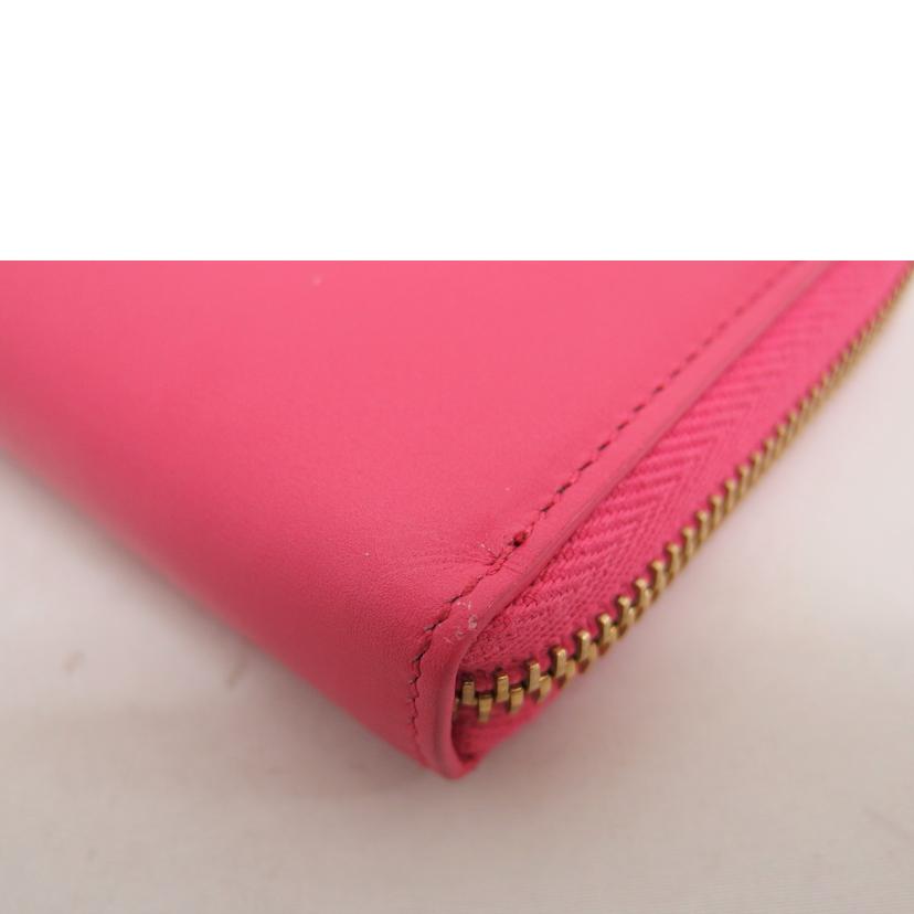 SAINT LAURENT サンローラン/ラウンドファスナー長財布 /ピンク/315859//Aランク/04