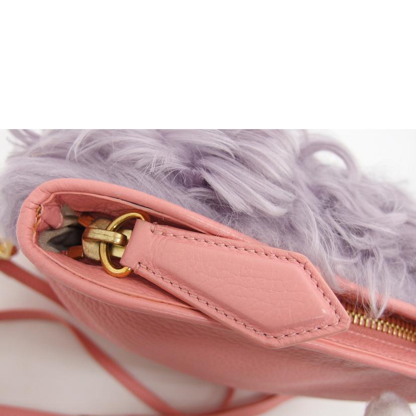 BURBERRY バーバリー/2WAYファーショルダーバッグ /ピンク×パープル//ABランク/04