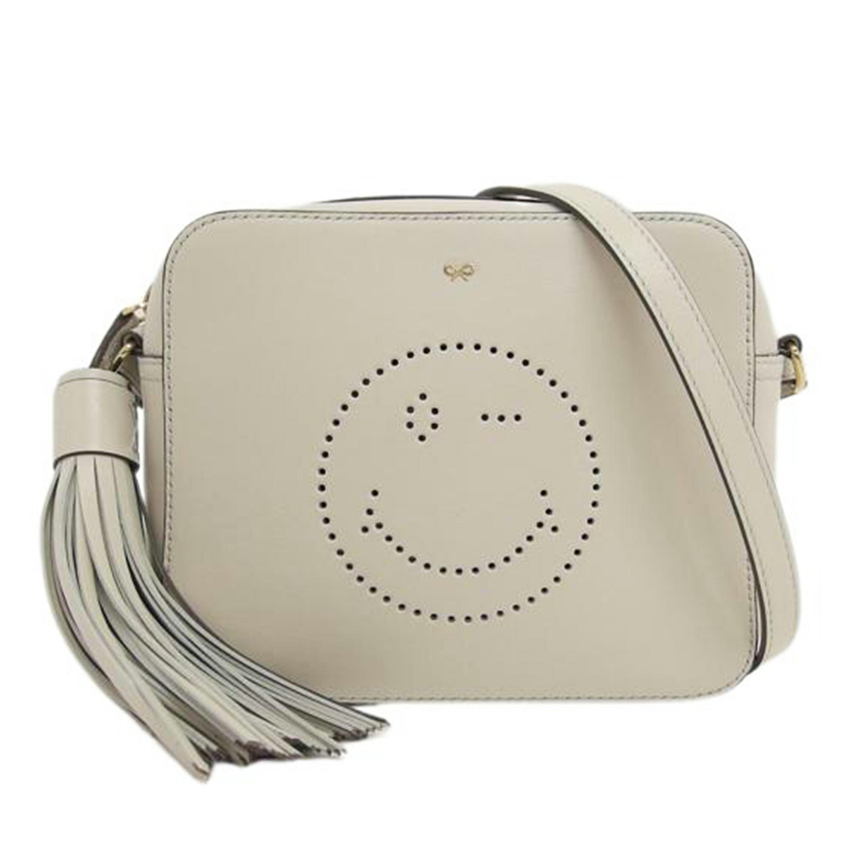 ANYA HINDMARCH アニヤハインドマーチ/スマイルウィンク/レザーショルダーバッグ//Aランク/04