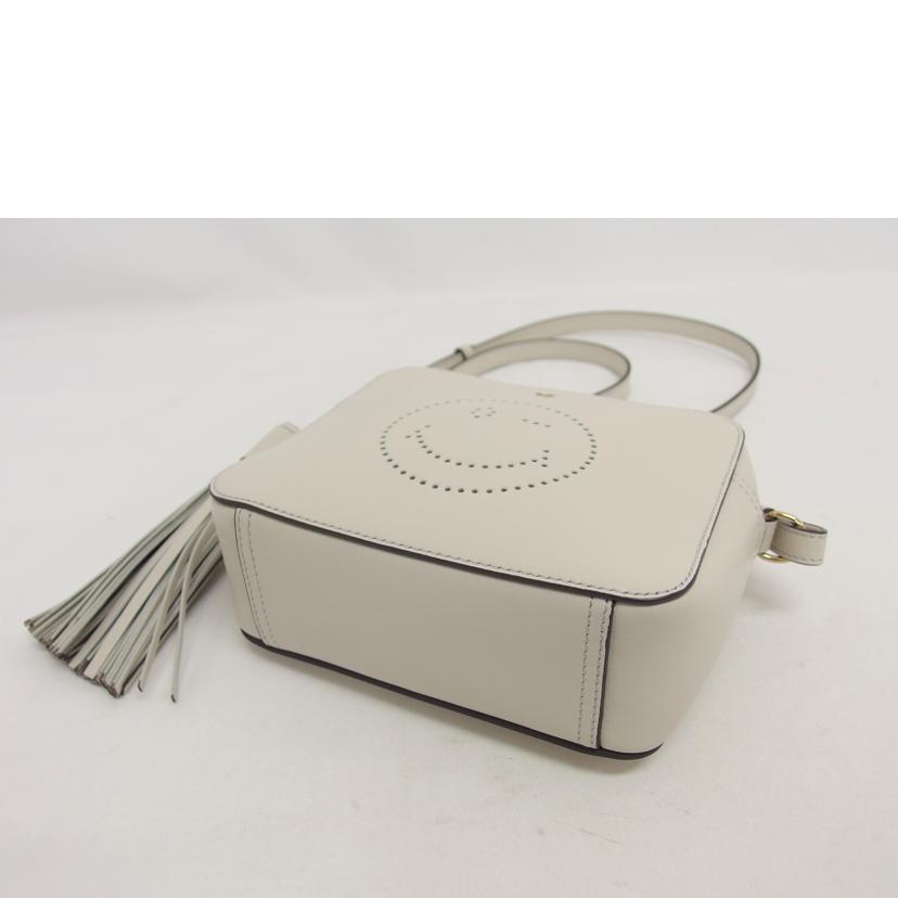 ANYA HINDMARCH アニヤハインドマーチ/スマイルウィンク/レザーショルダーバッグ//Aランク/04