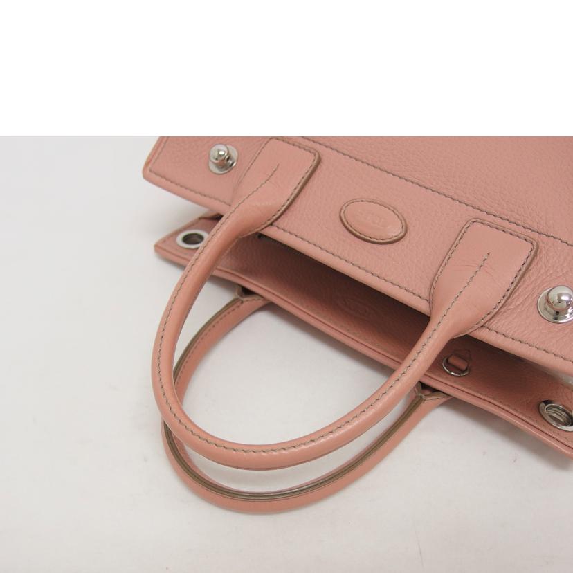 TOD’S トッズ/レザー2WAYショルダーバッグ/ピンク//A2314/ABランク/04