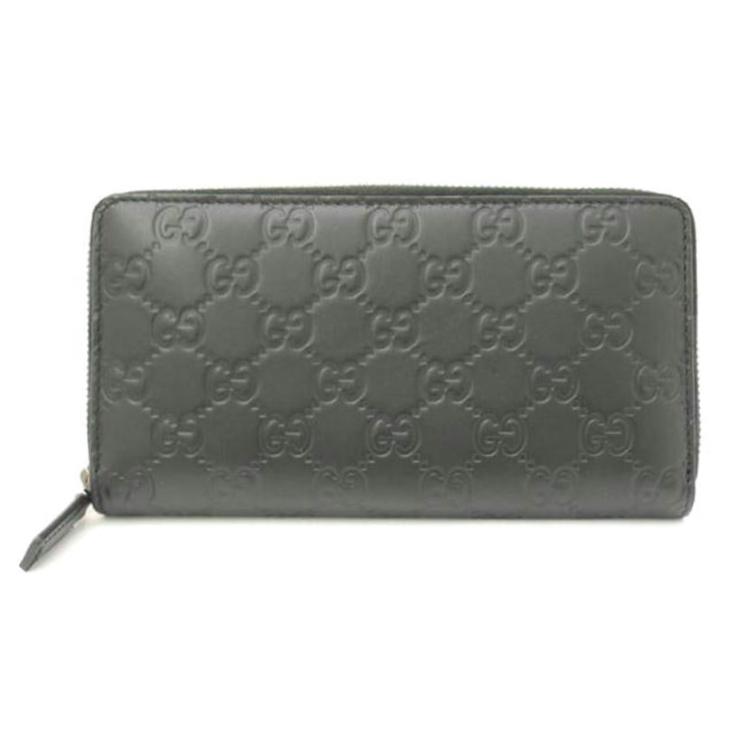 GUCCI グッチ 長財布 ラウンドファスナー 黒 メンズ レディース/アヴェル・シグネチャーレザー・ラウンドジップ長財布/307987//525040/Aランク/69