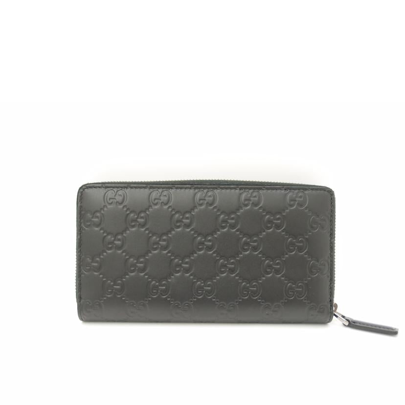 GUCCI グッチ 長財布 ラウンドファスナー 黒 メンズ レディース/アヴェル・シグネチャーレザー・ラウンドジップ長財布/307987//525040/Aランク/69
