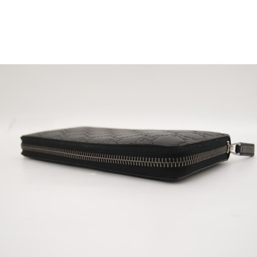 GUCCI グッチ 長財布 ラウンドファスナー 黒 メンズ レディース/アヴェル・シグネチャーレザー・ラウンドジップ長財布/307987//525040/Aランク/69