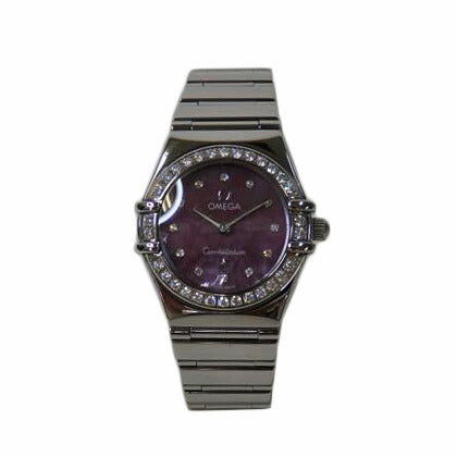 OMEGA オメガ パープルシェル文字盤/コンステレーションミニ・マイチョイス/ダイヤベゼル/クオーツ/1457.78//902*****/SAランク/84