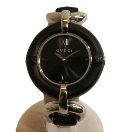 GUCCI グッチ/ブラックバンブーベゼルバングルウォッチ/132.4//140*****/ABランク/92