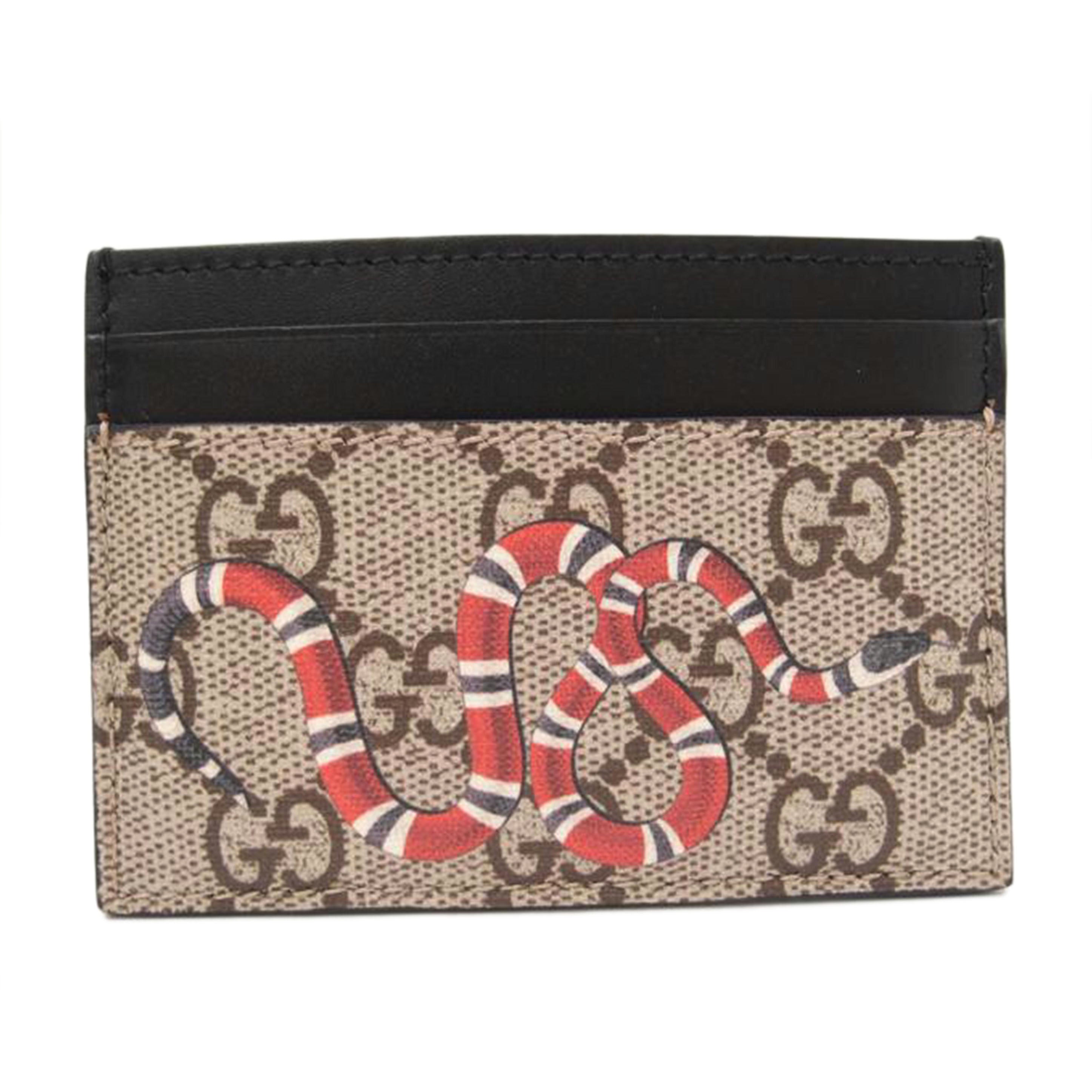 GUCCI グッチ/キングスネークプリント・GGスプリームカードケース/451277//572353/ABランク/69