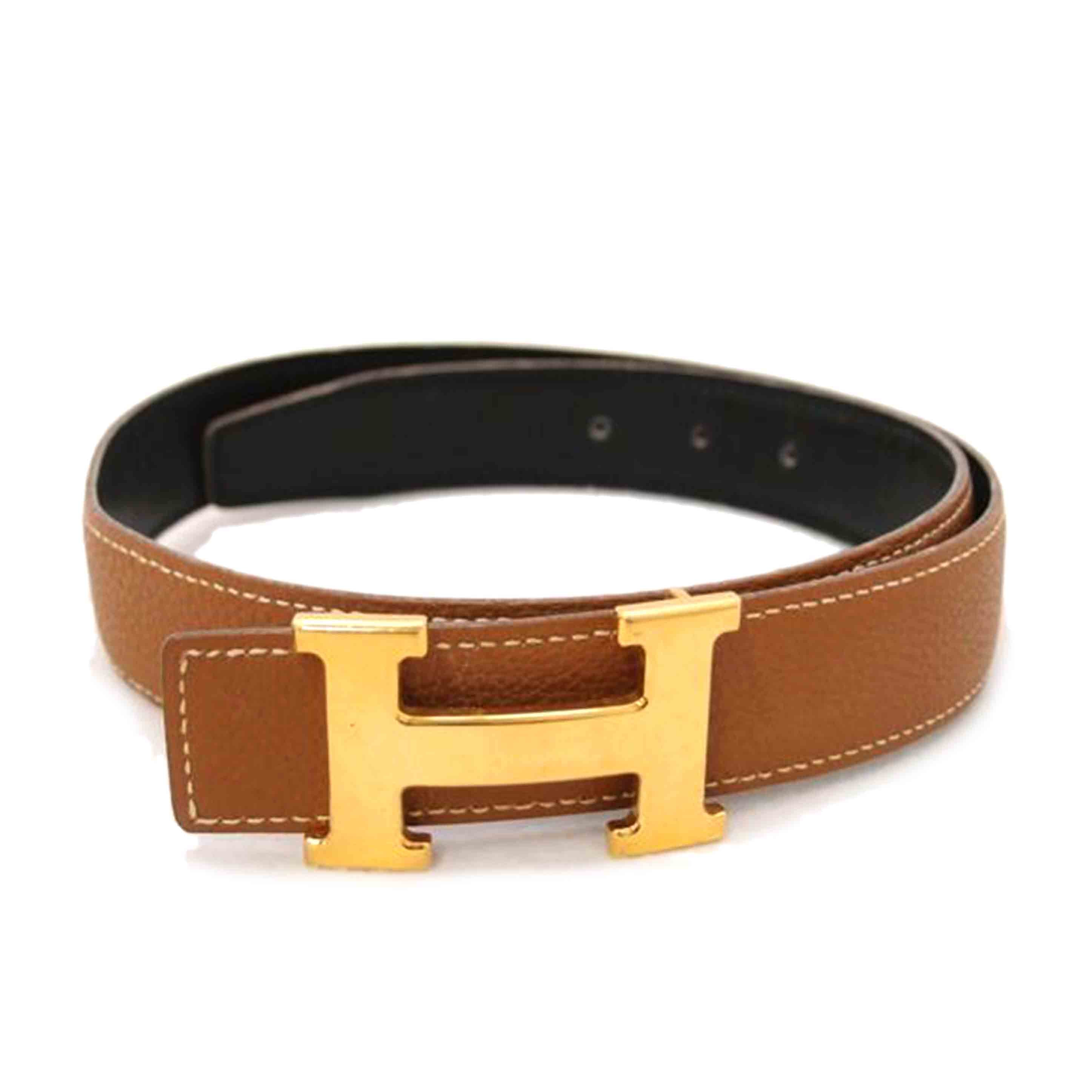 HERMES エルメス ベルト アパレル 服飾雑貨 ゴールド金具 2000年頃製造 レディース/コンスタンスリバーシブルHベルト/W76//□D/ABランク/69