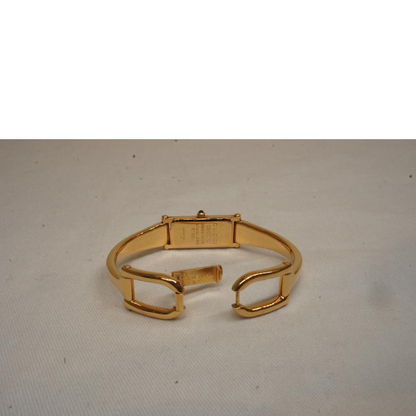 GUCCI グッチ/スクエアバングルウォッチゴールドブラック/1500L//126*****/ABランク/92