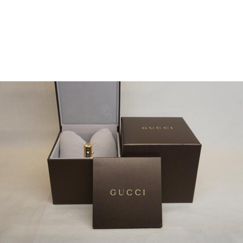 GUCCI グッチ/スクエアバングルウォッチゴールドブラック/1500L//126*****/ABランク/92