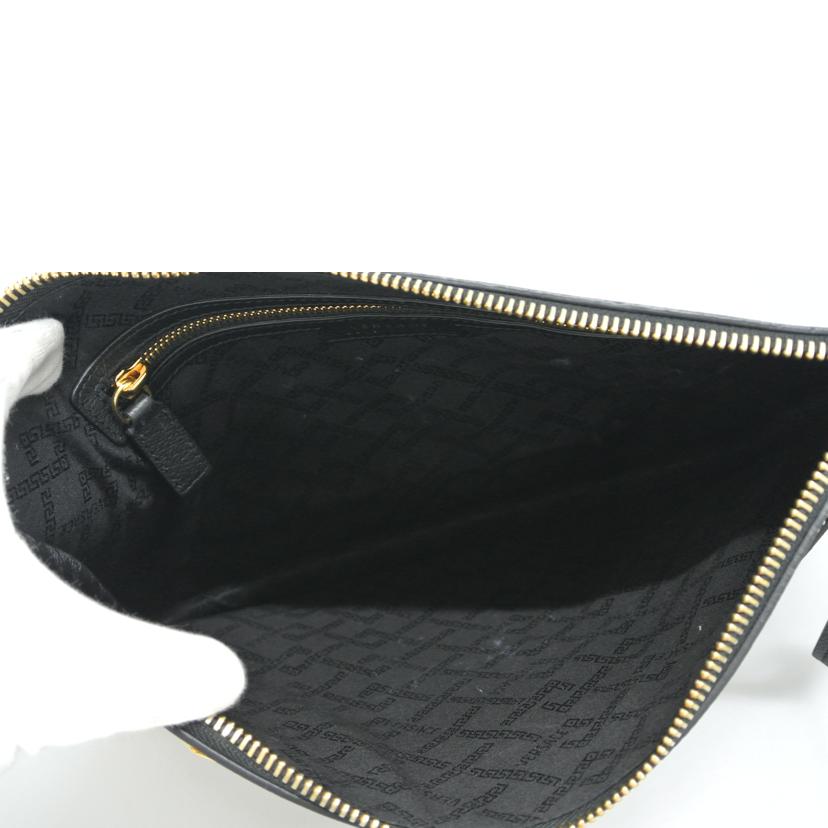 VERSACE ヴェルサーチェ/レザークラッチバッグ 黒//ABランク/87