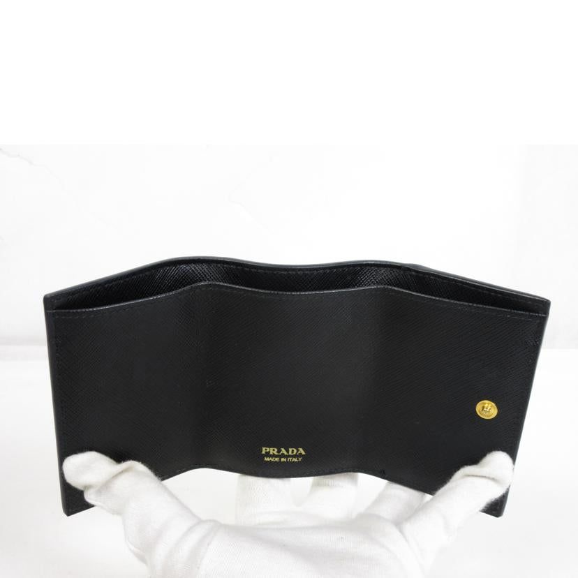 PRADA プラダ/サフィアーノメタル 三つ折りコンパクトウォレット/1MH021//Aランク/70