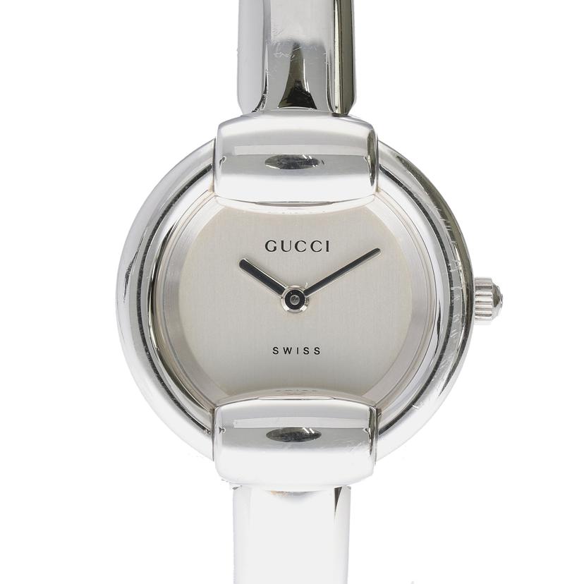GUCCI グッチ/ラウンドフェイス・バングルウォッチ・シルバー/クオーツ/1400L//013****/Bランク/75