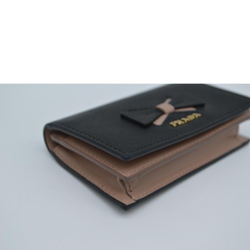 PRADA プラダ/サフィアーノフィオッコカードケース/ネロ/1MC122//12/SAランク/89