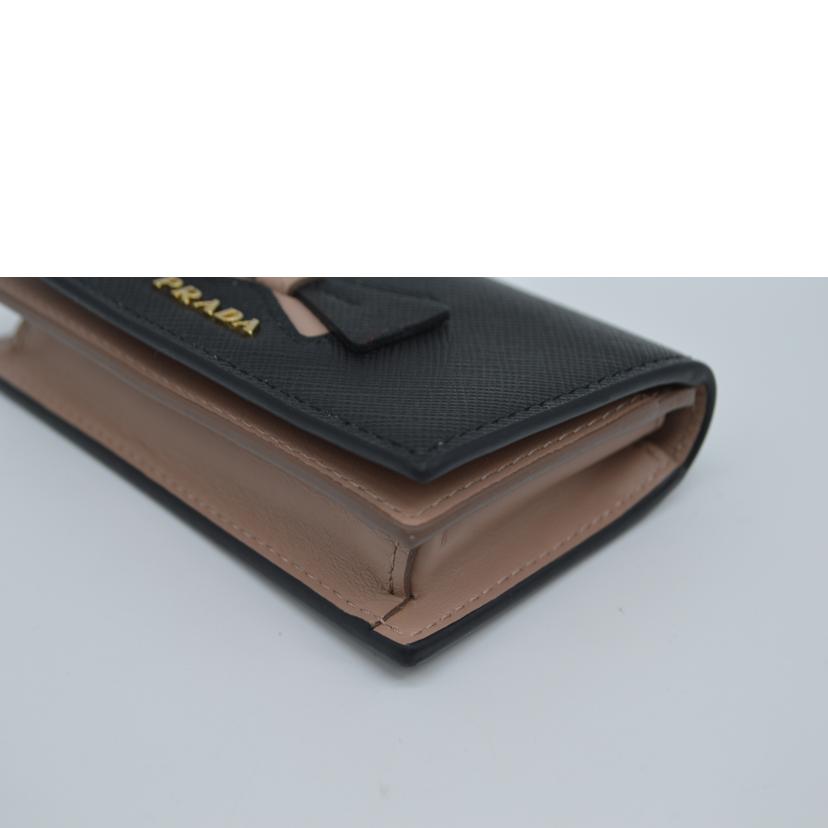 PRADA プラダ/サフィアーノフィオッコカードケース/ネロ/1MC122//12/SAランク/89