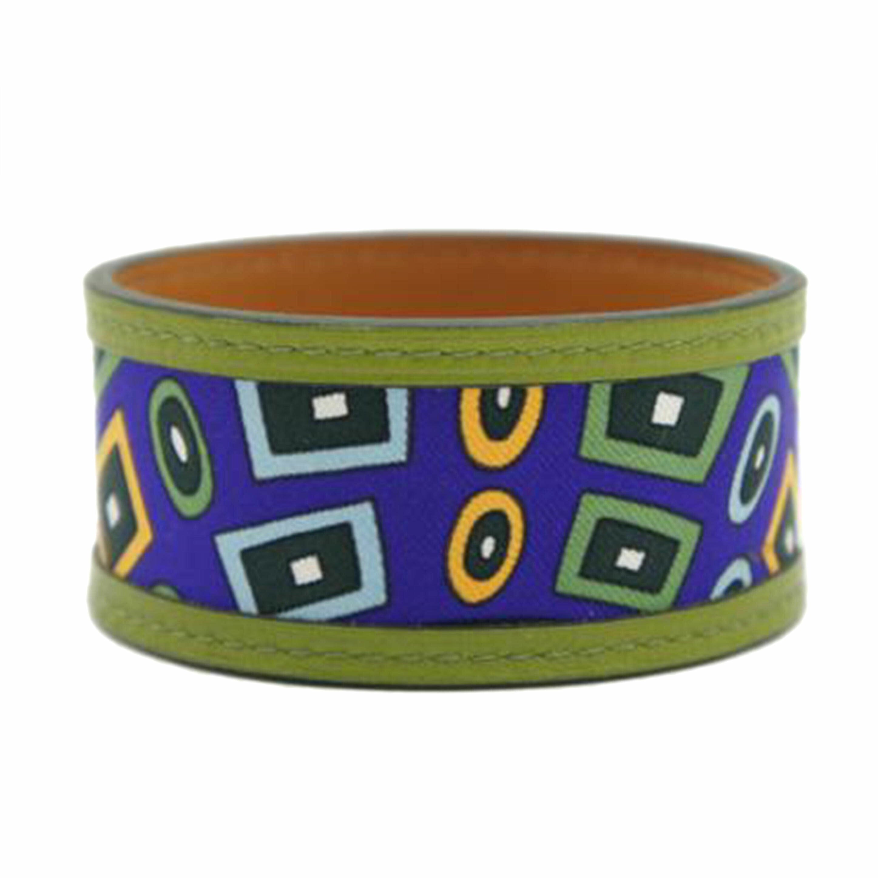 HERMES エルメス/レザーストラップPM/カーフ・シルクブレスレット/1062008-72//SAランク/75