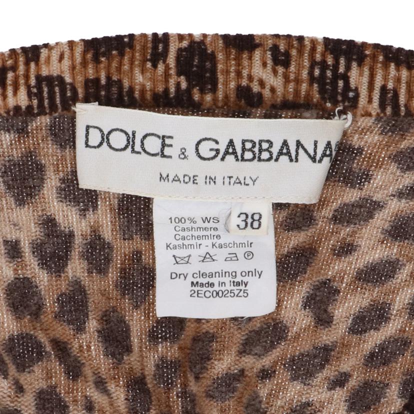 DOLCE&GABBANA ドルチェアンドガッパーナ/D&G ヒョウ柄カシミアカーディガン M//ABランク/75