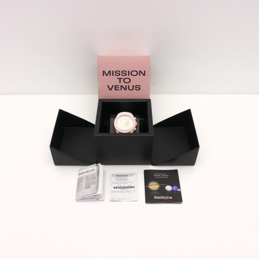 OMEGA×swatch オメガ×スウォッチ 腕時計 バイオセラミック/ムーンスウォッチ/MISSION TO VENUS/クオーツ/SO33P100//Aランク/75