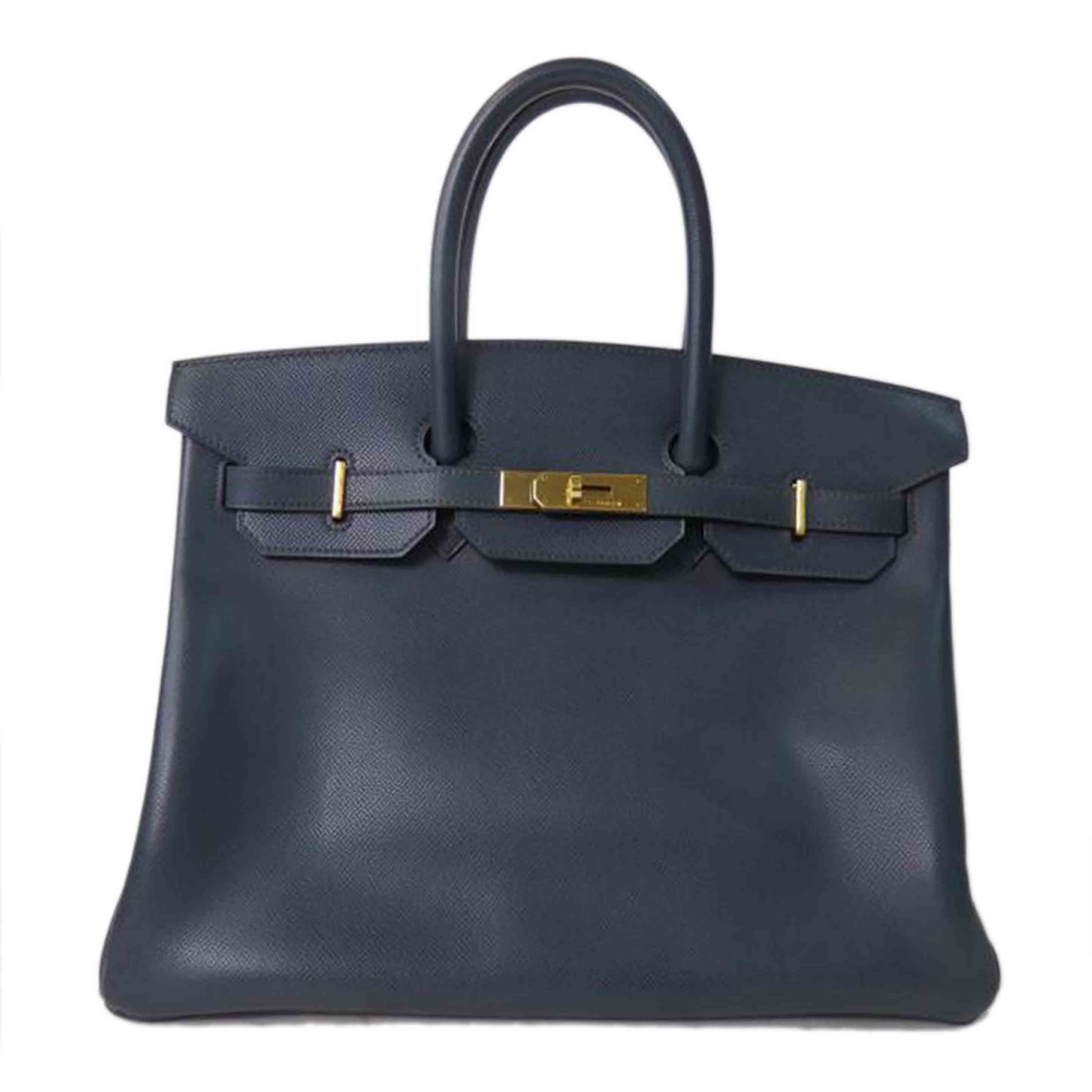 HERMES エルメス/バーキン35/ネイビーカラー/ゴールド金具//□A刻*/Bランク/84