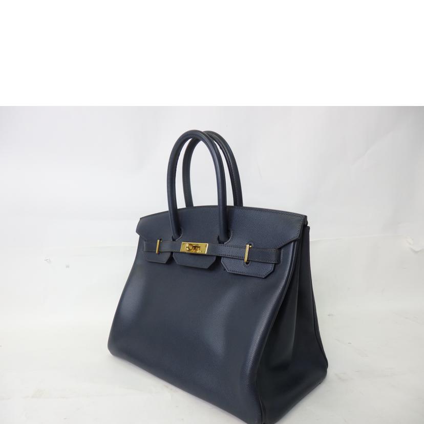 HERMES エルメス/バーキン35/ネイビーカラー/ゴールド金具//□A刻*/Bランク/84