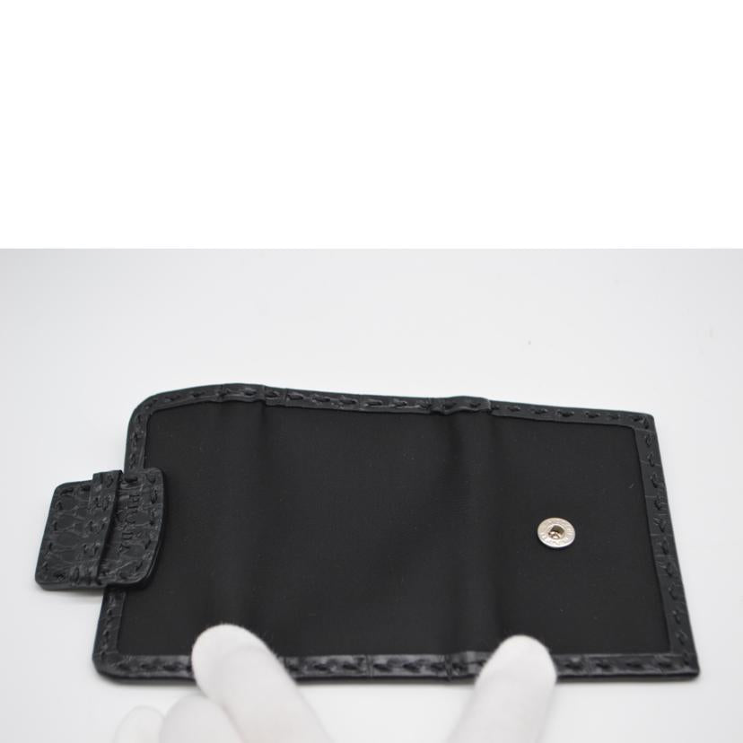 PRADA プラダ/テスートクロコエンボスレザーキーケース6/ネロ/1M0222//SAランク/89