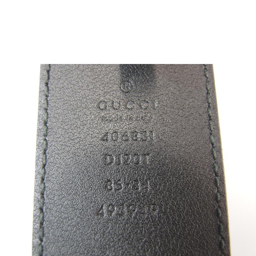 GUCCI グッチ/ダブルGバックルレザーベルト/最大約85cm/406831//493949/Aランク/83