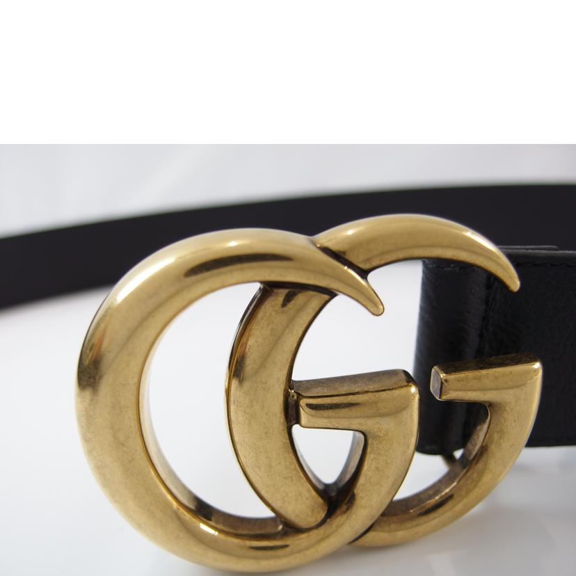 GUCCI グッチ/ダブルGバックルレザーベルト/最大約85cm/406831//493949/Aランク/83