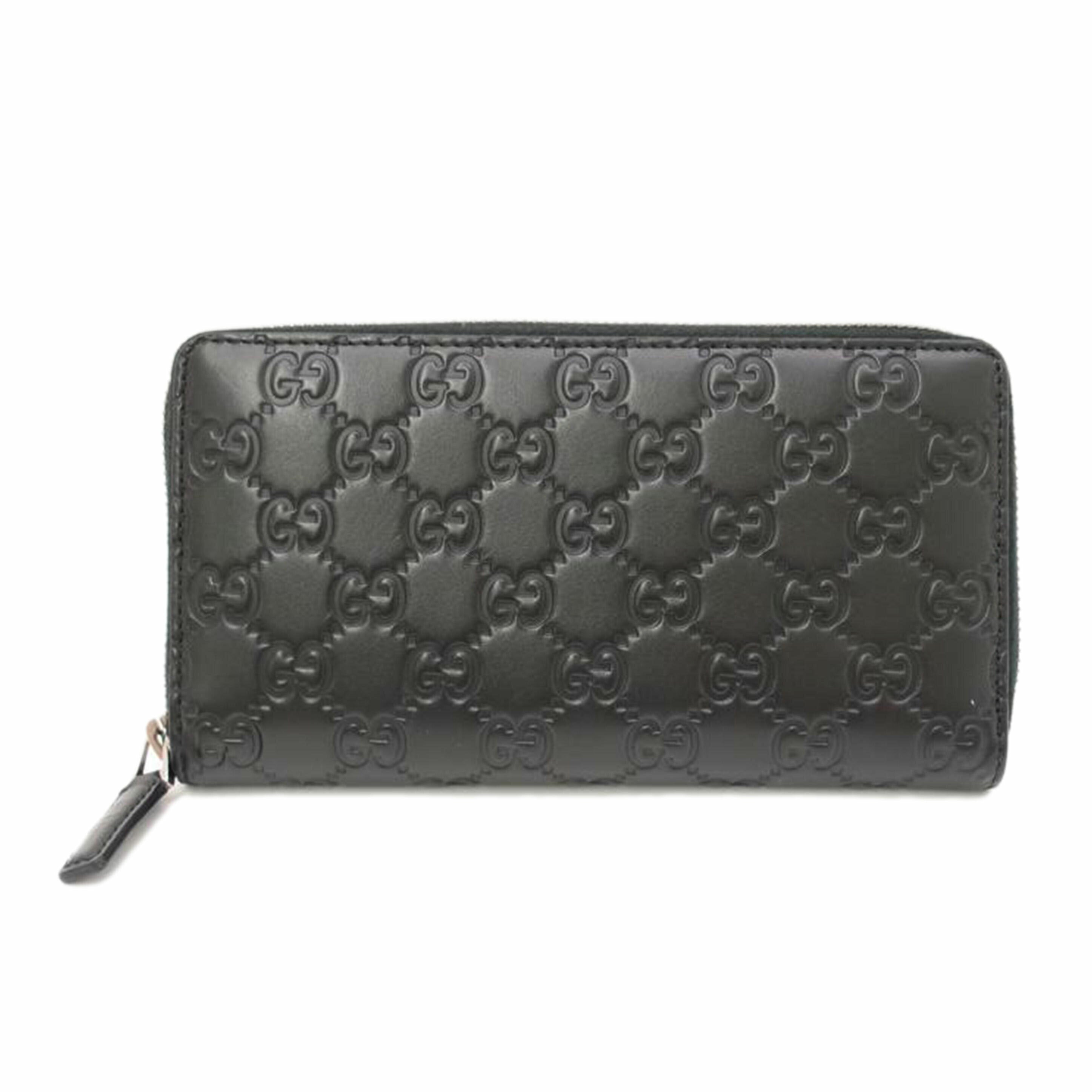 GUCCI グッチ 長財布 ラウンドファスナー 黒 メンズ レディース/アヴェル・シグネチャーレザー・ラウンドジップ長財布/307987//525040/Aランク/69