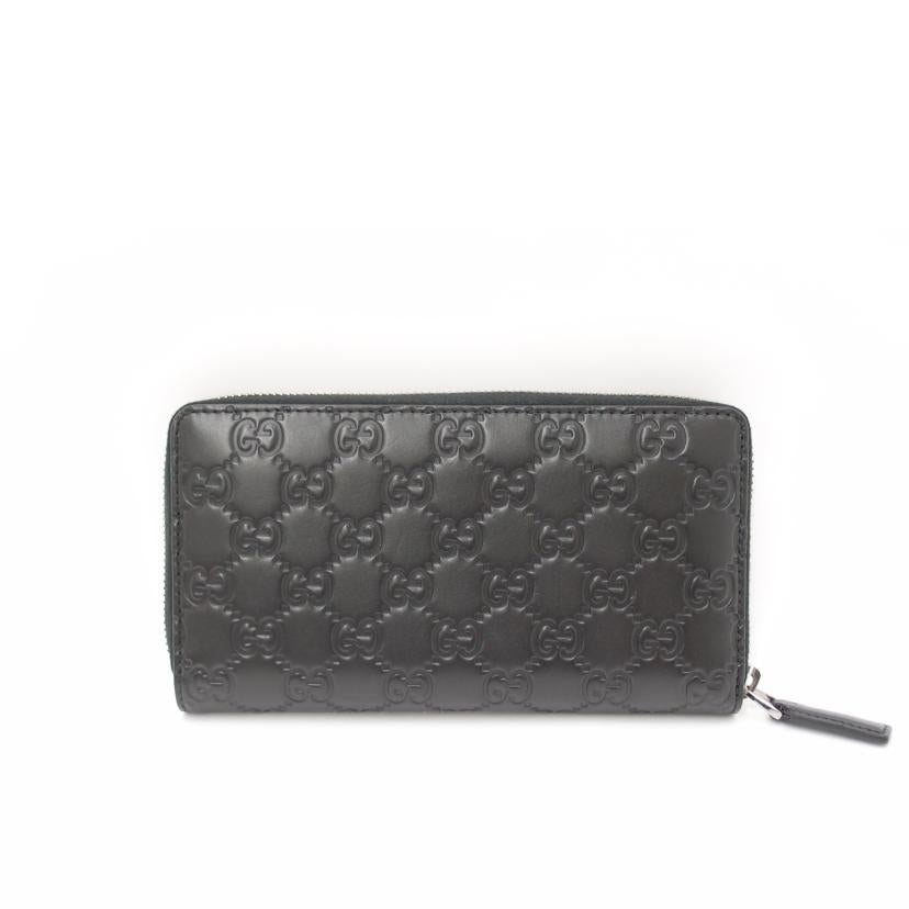 GUCCI グッチ 長財布 ラウンドファスナー 黒 メンズ レディース/アヴェル・シグネチャーレザー・ラウンドジップ長財布/307987//525040/Aランク/69