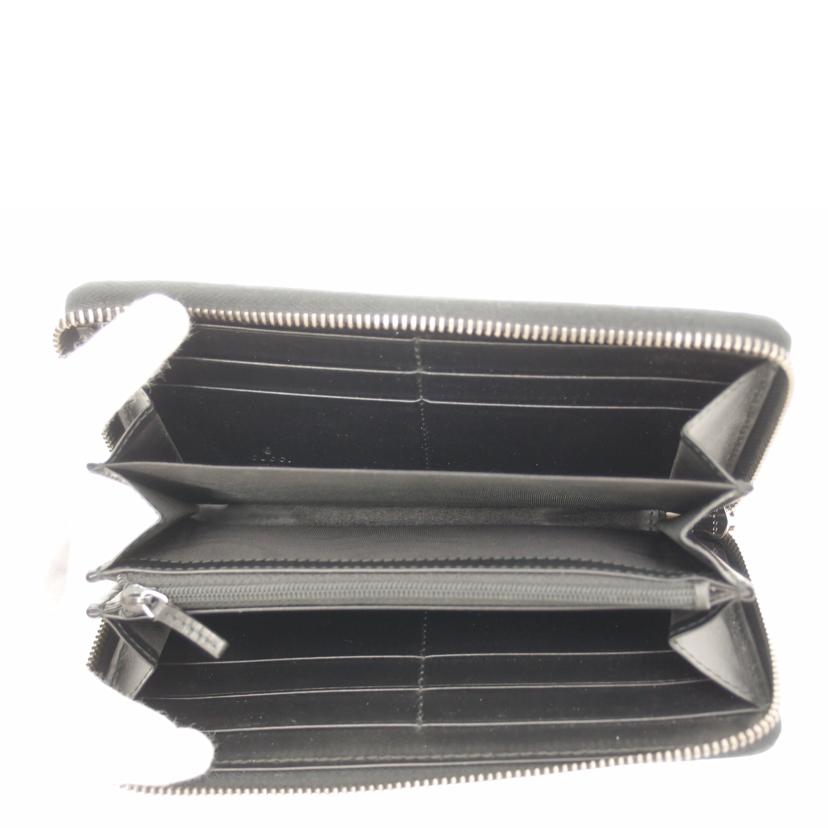 GUCCI グッチ 長財布 ラウンドファスナー 黒 メンズ レディース/アヴェル・シグネチャーレザー・ラウンドジップ長財布/307987//525040/Aランク/69