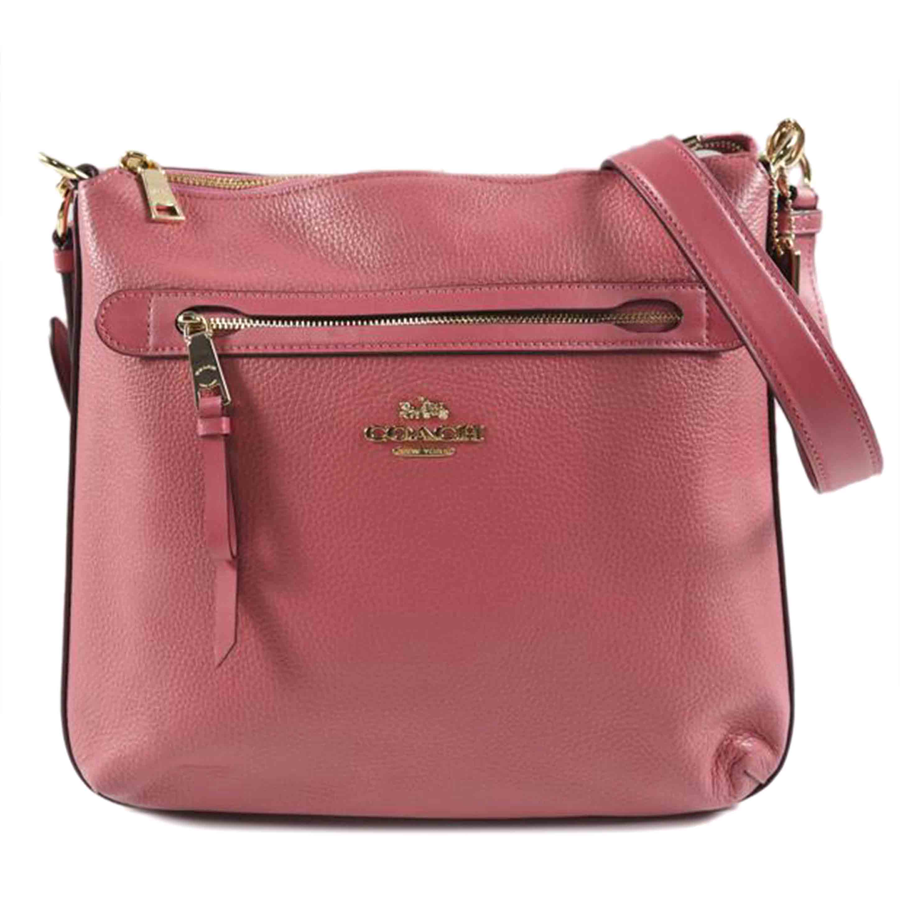 COACH コーチ/クロスボディバッグ/メイファイル ペブルドレザー/ダークピンク/F34823//ABランク/79