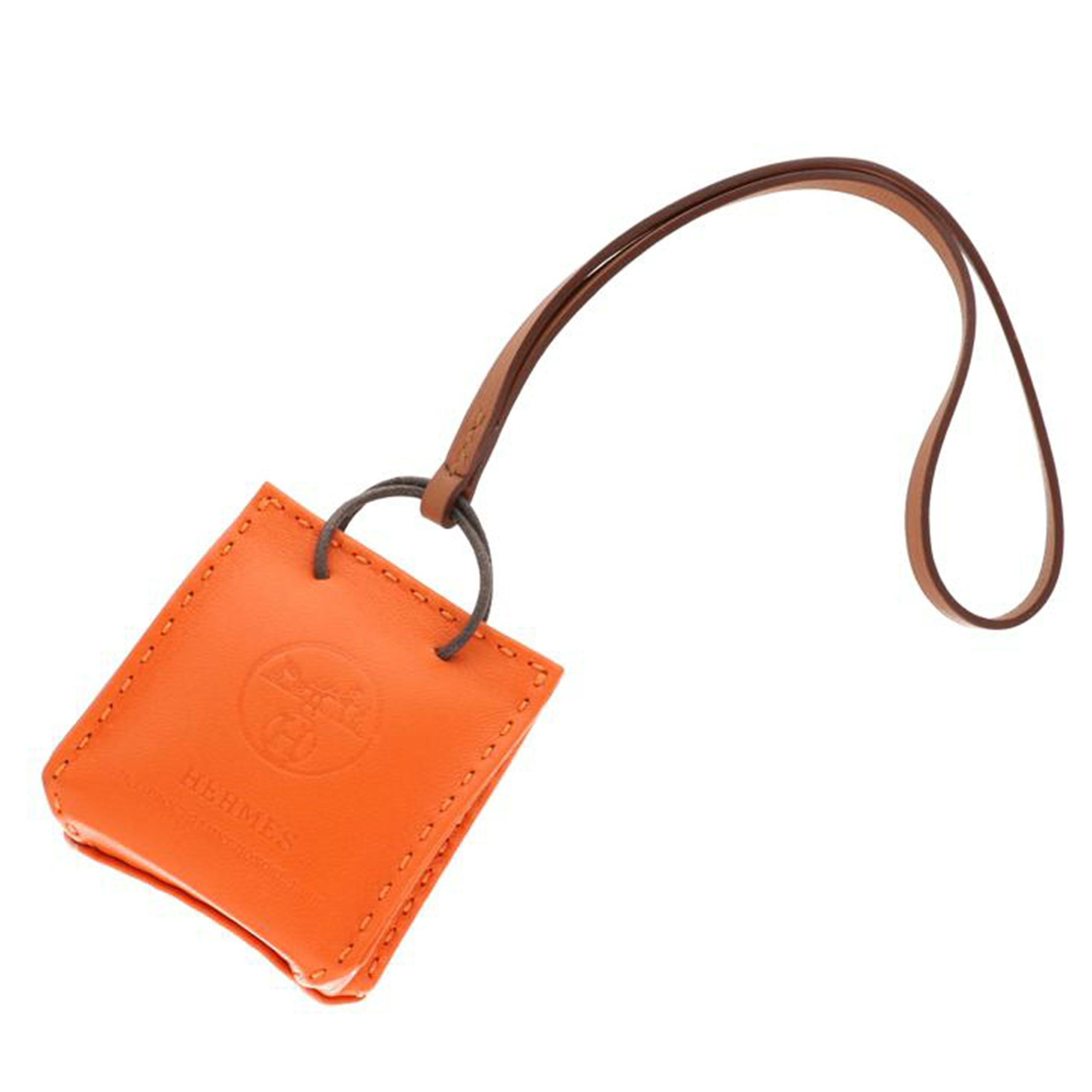 HERMES エルメス/サックオランジュ/ヴォースイフト/ショッパー型バックチャーム//ABランク/75