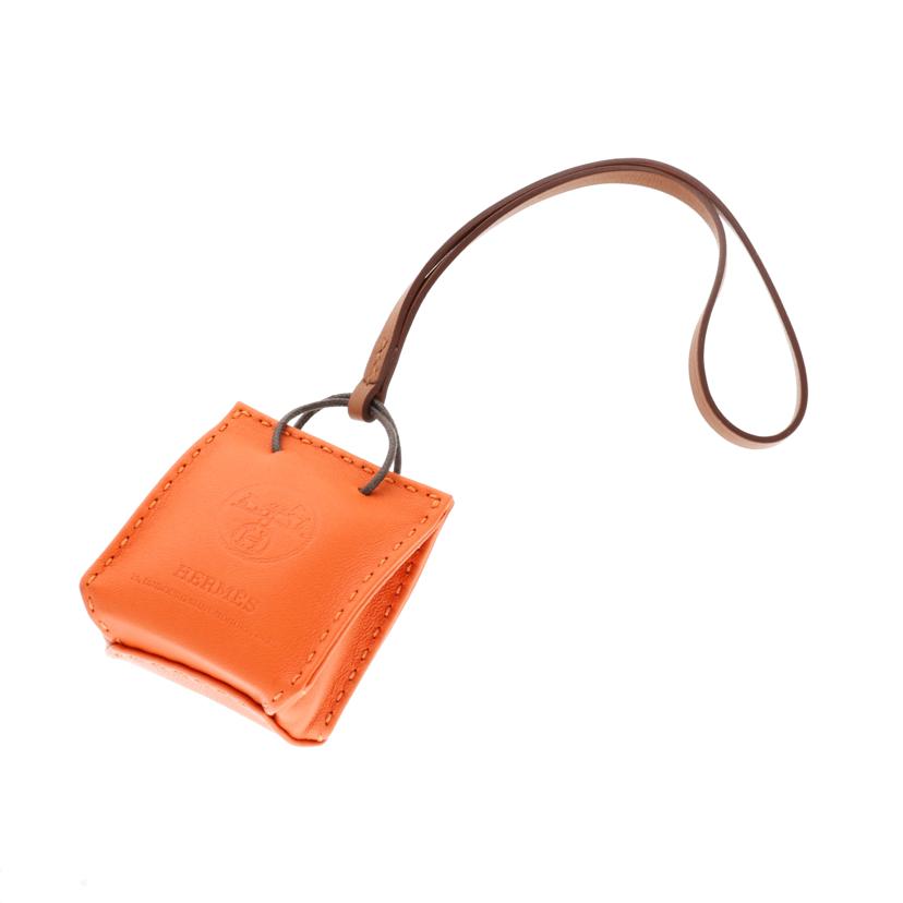 HERMES エルメス/サックオランジュ/ヴォースイフト/ショッパー型バックチャーム//ABランク/75