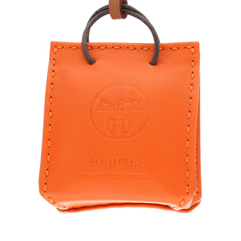 HERMES エルメス/サックオランジュ/ヴォースイフト/ショッパー型バックチャーム//ABランク/75