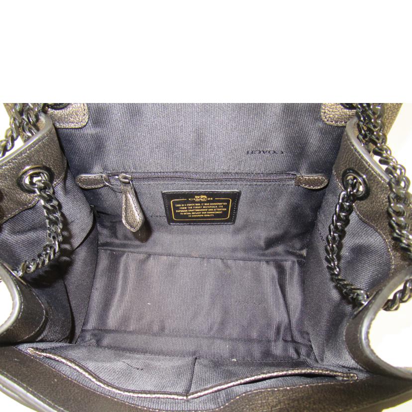 COACH/チェーンショルダー/メタリックゴールド/レザー/33553//H14**/Aランク/63